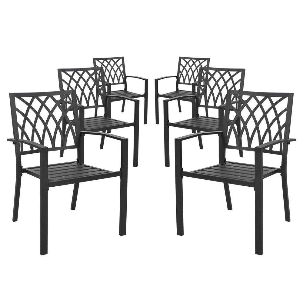 Patio Outdoor Dining Chairs Set of 6, Portable Patio Dining Chairs, Stackable Patio Chairs Metal Chairs for Backyard Lawn Deck
Patio Outdoor Dining Chairs Set of 6, Portable Patio Dining Chairs, Stackable Patio Chairs Metal Chairs for Backyard Lawn Deck