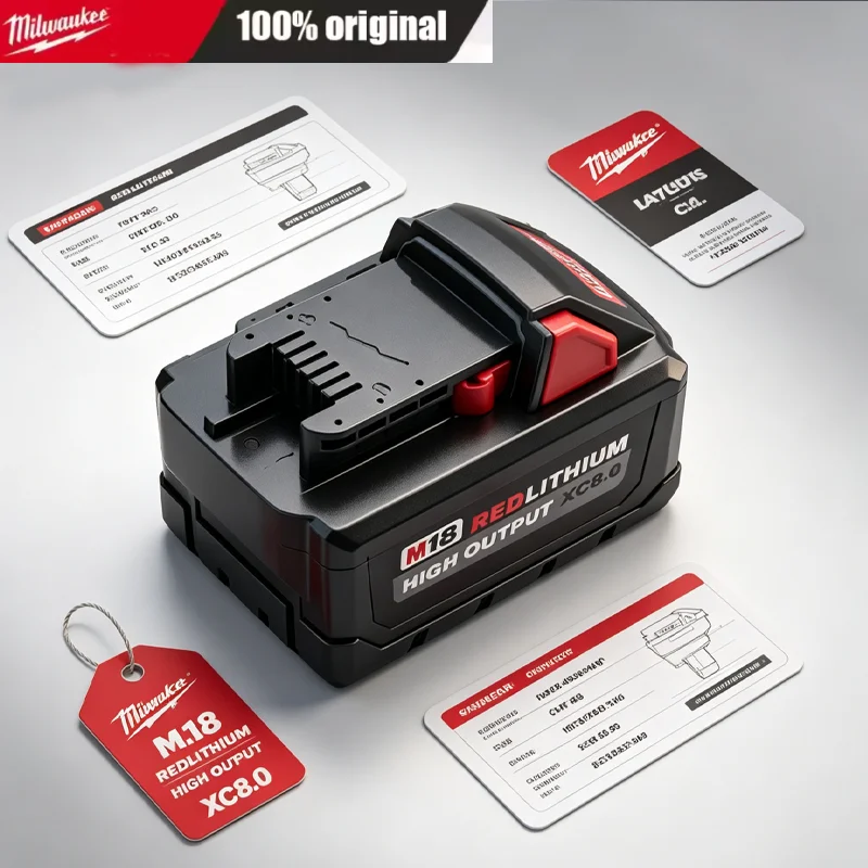 Genuine Milwaukee Battery 8.0Ah fits Transfer Pump M18 TP501 TP-0 Hydraulic Pump Impact Wrench Hammer Drill/Driver Angle Grinder
Genuine Milwaukee Battery 8.0Ah fits Transfer Pump M18 TP501 TP-0 Hydraulic Pump Impact Wrench Hammer Drill/Driver Angle Grinder