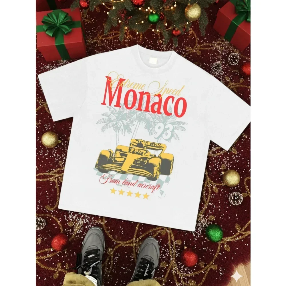 Men'S Vintage Racing Design T-Shirt - Monaco 93 Style, Casual Short Sleeve Round Neck Tee, Lightweight Summer Top, Adult Racing
Men'S Vintage Racing Design T-Shirt - Monaco 93 Style, Casual Short Sleeve Round Neck Tee, Lightweight Summer Top, Adult Racing