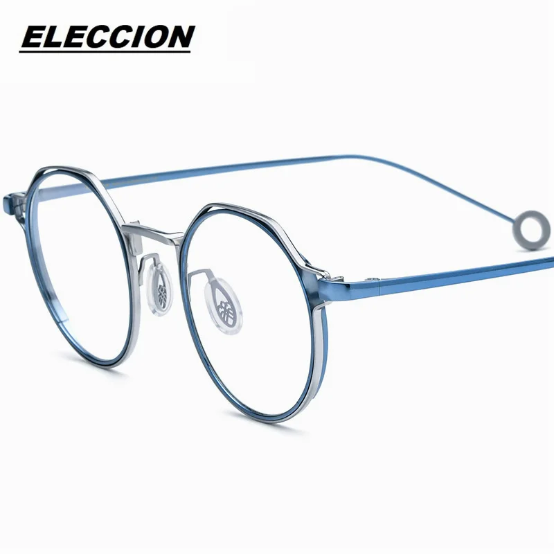 ELECCION Pure Titanium Glasses Frame Men New Smooth Grace Round Prescription Eyeglasses Women Myopia Optical Eyewear POET
ELECCION Pure Titanium Glasses Frame Men New Smooth Grace Round Prescription Eyeglasses Women Myopia Optical Eyewear POET