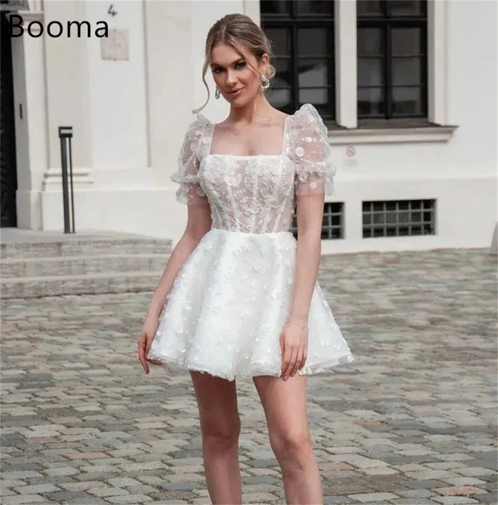 Booma A-Line Square Neck Lace Appliques Elegant Wedding Dresses Mini Simple Brides Gown Custom Made 2025
Booma A-Line Square Neck Lace Appliques Elegant Wedding Dresses Mini Simple Brides Gown Custom Made 2025