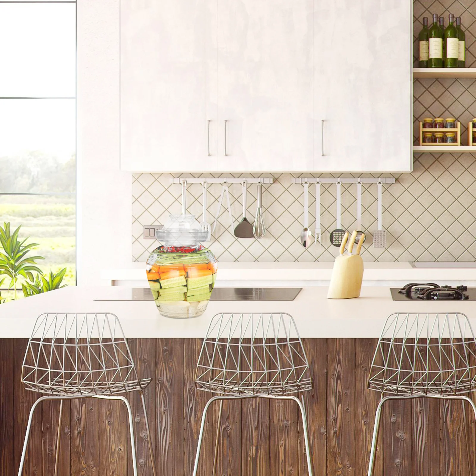 Household Pickle Jar Glass Food Storage Can Large Capacity Sealed Container for Safe Convenient Kitchen Fermentation Needs
Household Pickle Jar Glass Food Storage Can Large Capacity Sealed Container for Safe Convenient Kitchen Fermentation Needs