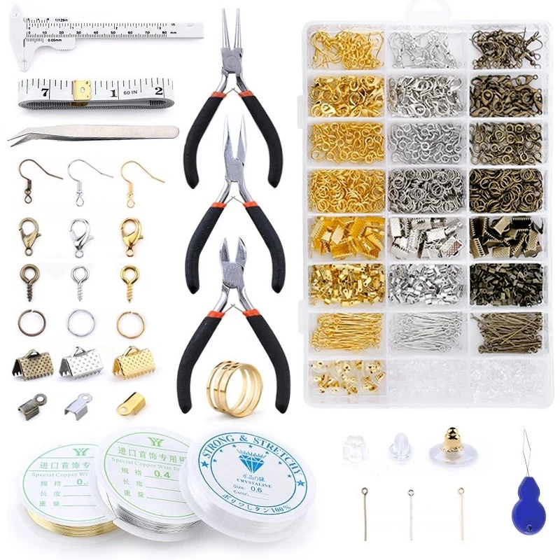 1 Set Alloy Jewelry Findings Set Jewelry Making Tools Copper Wire Open Jump Rings Earring Hook Jewelry Making Accessories Kit
1 Set Alloy Jewelry Findings Set Jewelry Making Tools Copper Wire Open Jump Rings Earring Hook Jewelry Making Accessories Kit