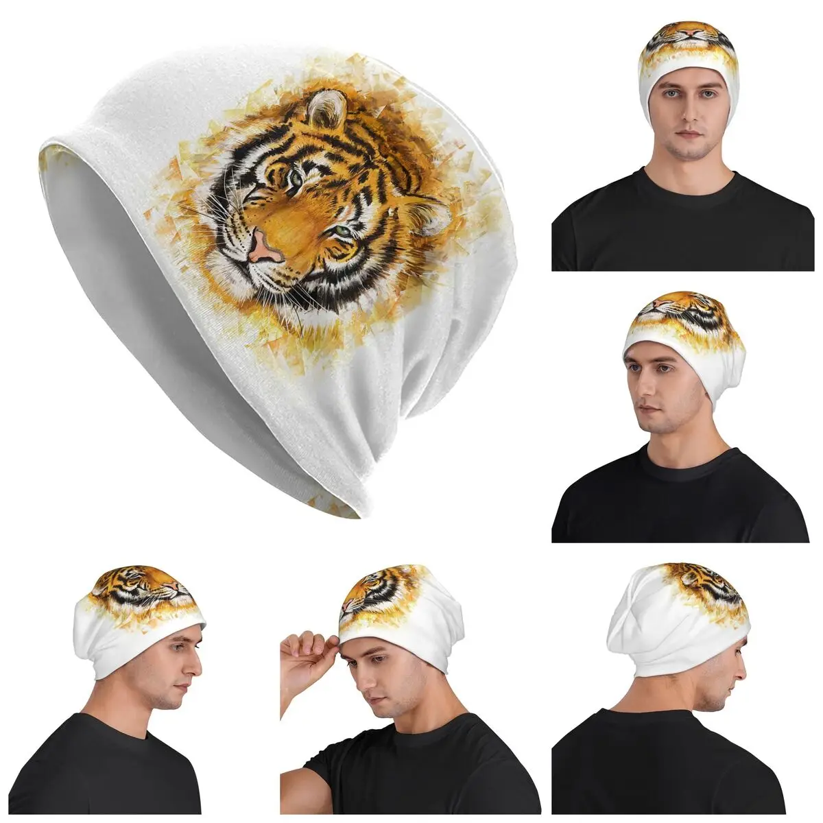 Теплая вязаная шапка с изображением бенгальского тигра, шляпа в стиле хип-хоп, осенне-зимняя уличная шапка, шапки для взрослых унисекс 
Теплая вязаная шапка с изображением бенгальского тигра, шляпа в стиле хип-хоп, осенне-зимняя уличная шапка, шапки для взрослых унисекс