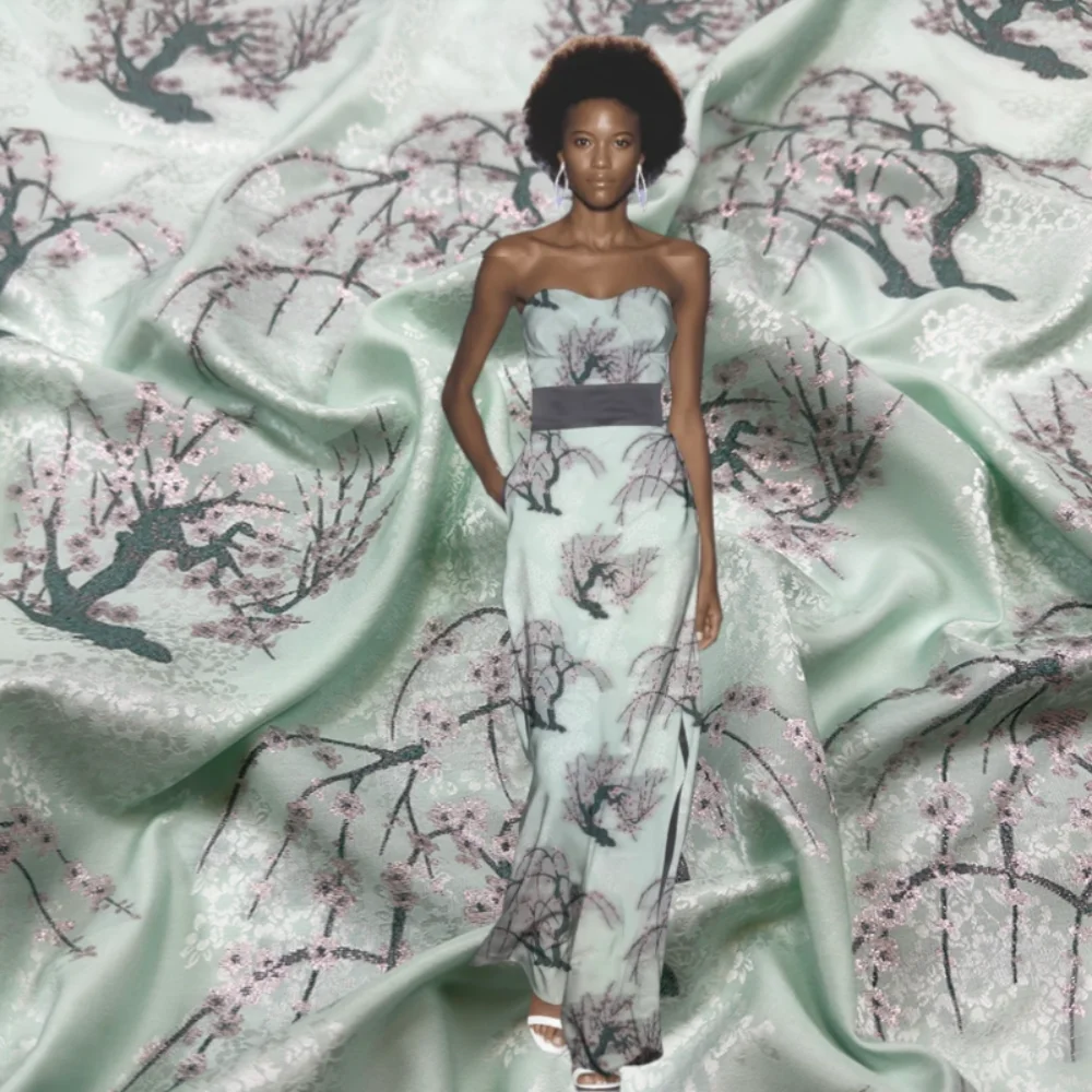 Ткань жаккардовая брокадная для платьев-ципао, дизайнерской одежды, швейных изделий, оптовая продажа, ткани на метры, материал для рукоделия
Ткань жаккардовая брокадная для платьев-ципао, дизайнерской одежды, швейных изделий, оптовая продажа, ткани на метры, материал для рукоделия