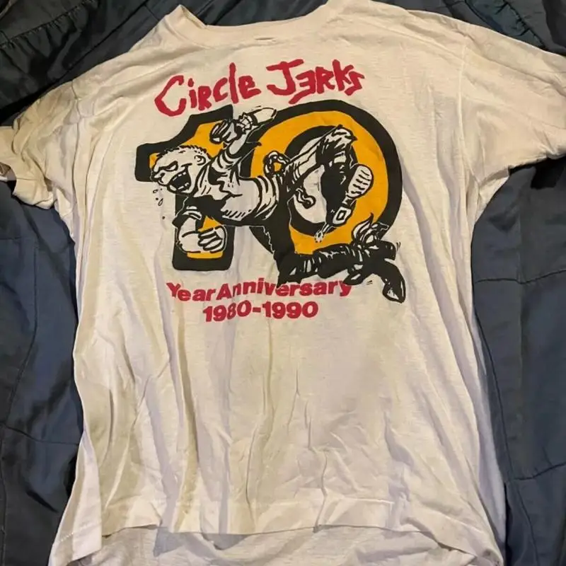 Винтажная футболка Circle Jerks 1980 1990-х годов, концертная футболка от S до 5XL CR418
Винтажная футболка Circle Jerks 1980 1990-х годов, концертная футболка от S до 5XL CR418