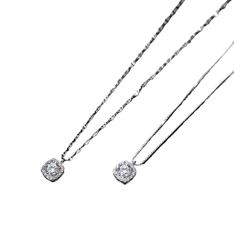 999 sterling silver sugar cube necklace light luxury collarbone chain new niche women's high-end neck chain
999 sterling silver sugar cube necklace light luxury collarbone chain new niche women's high-end neck chain