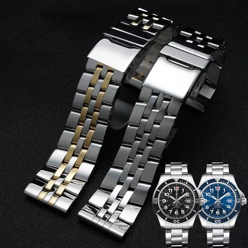 904 Stainless steel watchband for Breitling A49350 AB042011 wrist band 20mm 22mm 24mm silver gold solid metal strap men bracelet
904 Stainless steel watchband for Breitling A49350 AB042011 wrist band 20mm 22mm 24mm silver gold solid metal strap men bracelet
