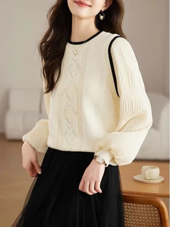 Весенне-осенний фонарь Све Вязаный базовый слой круглый Ne Женский топ из мягкой шерсти Повседневный Sle Long Sve Тепло внутренняя ... 
Весенне-осенний фонарь Све Вязаный базовый слой круглый Ne Женский топ из мягкой шерсти Повседневный Sle Long Sve Тепло внутренняя ...