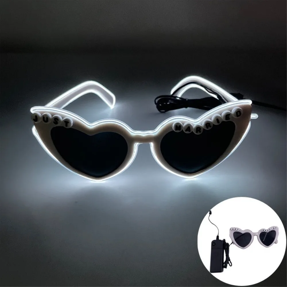 Favors White LED Glasses Heart Shaped Square Just Married Glasses Bright Flashing Neon Glasses Dance
Favors White LED Glasses Heart Shaped Square Just Married Glasses Bright Flashing Neon Glasses Dance