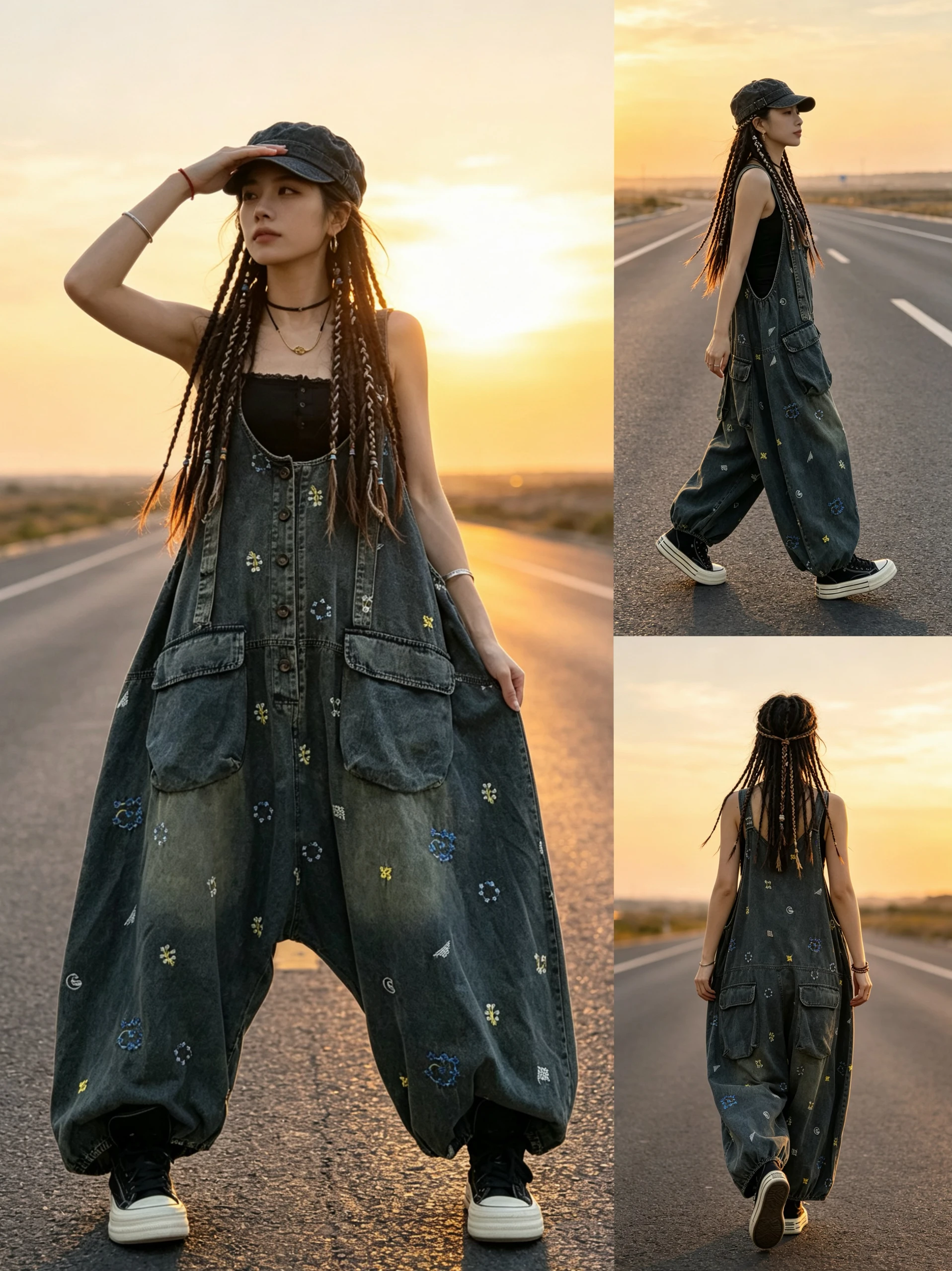 Original Summer 2026 Women's Loose Casual Embroidered Denim Overalls Vintage Style High Waist Lantern Pants Cotton Workwear
Original Summer 2026 Women's Loose Casual Embroidered Denim Overalls Vintage Style High Waist Lantern Pants Cotton Workwear