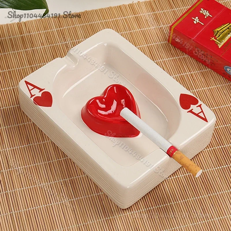European Poker Ashtray Red Heart A Creative Porcelain Ashtray Fashion Trend Household Merchandises Desk Cleaning Household Items
European Poker Ashtray Red Heart A Creative Porcelain Ashtray Fashion Trend Household Merchandises Desk Cleaning Household Items