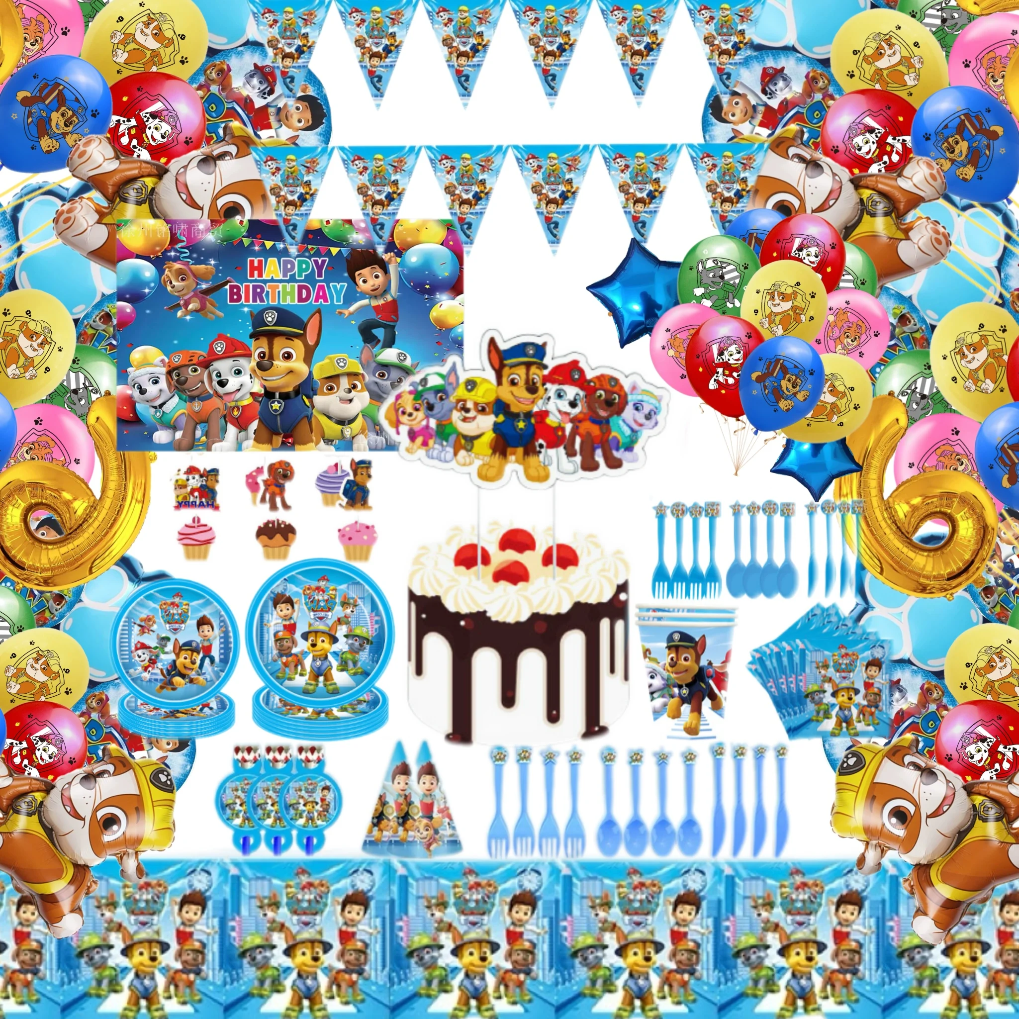 Puppy Adventure Warrior Patrol Theme Kid Birthday Party Decoration Tableware Tablecloth Set Colorfu Balloon Background Cloth Set
Puppy Adventure Warrior Patrol Theme Kid Birthday Party Decoration Tableware Tablecloth Set Colorfu Balloon Background Cloth Set