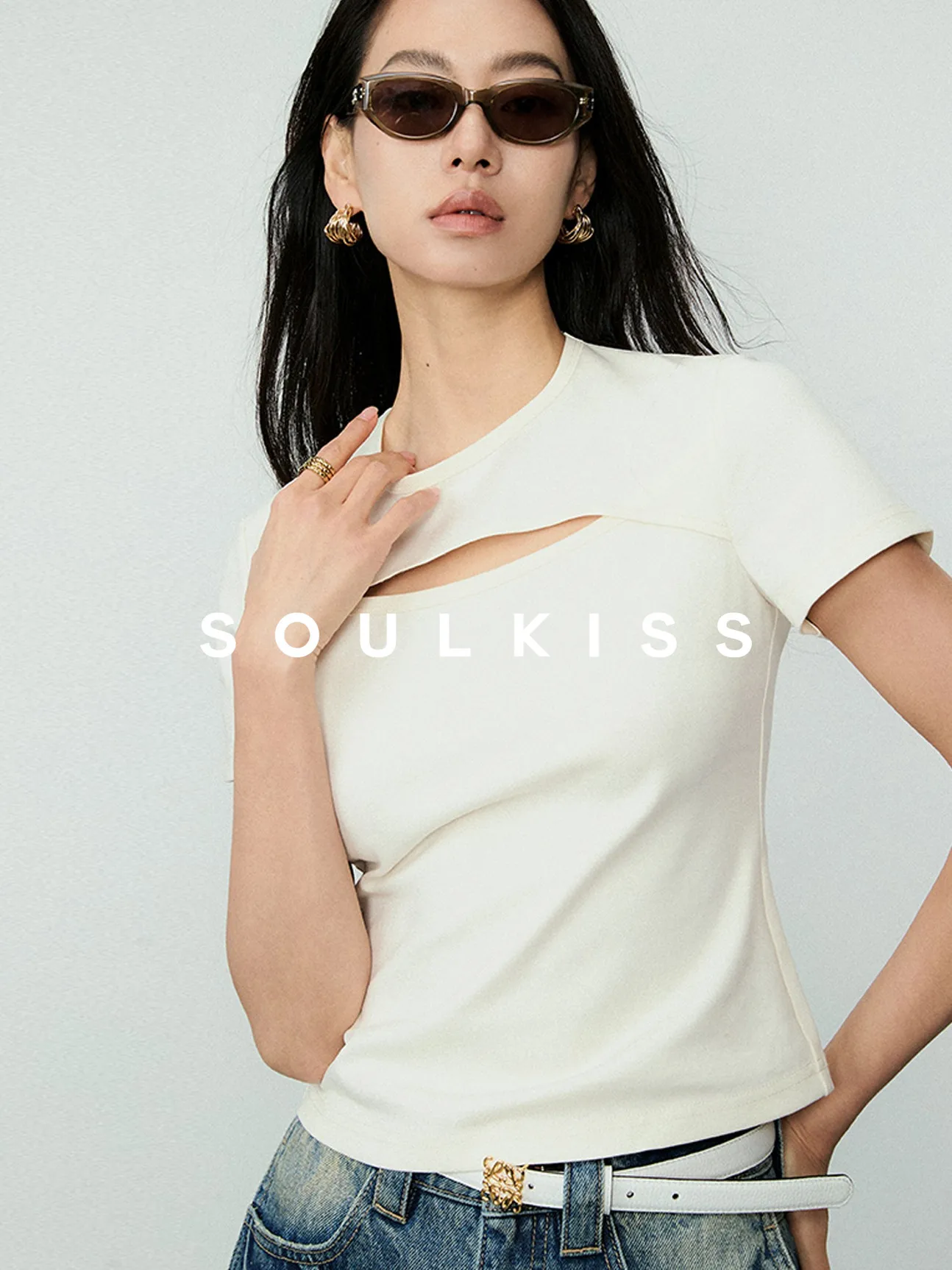 Soulkiss Slim Fit Hollow out Cotton T-Shirt Fashionable Blogger Style Spring Summer Casual round Neck Short Sleeve Top
Soulkiss Slim Fit Hollow out Cotton T-Shirt Fashionable Blogger Style Spring Summer Casual round Neck Short Sleeve Top