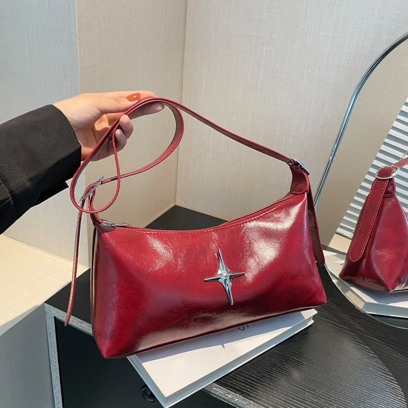 Casual Women's Hobos Shoulder Bags Portable Ladies Star Crossbody Bag Solid Color Soft Pu Leather Female Handbags Clutch Purse
Casual Women's Hobos Shoulder Bags Portable Ladies Star Crossbody Bag Solid Color Soft Pu Leather Female Handbags Clutch Purse