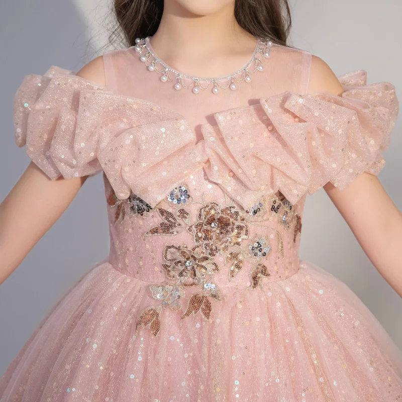 Girls' Dress High-End Little Girl Costume Host Flower Girl Wedding Children Princess Dress Western Style Light Luxury Minority
Girls' Dress High-End Little Girl Costume Host Flower Girl Wedding Children Princess Dress Western Style Light Luxury Minority