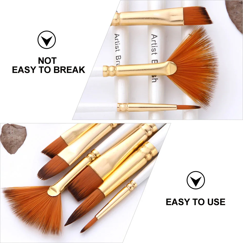 6Pcs Artist Paint Brushes High Quality Solid Wood Handle Smooth Texture for Oil Watercolor Painting Use Paint Brush
6Pcs Artist Paint Brushes High Quality Solid Wood Handle Smooth Texture for Oil Watercolor Painting Use Paint Brush
