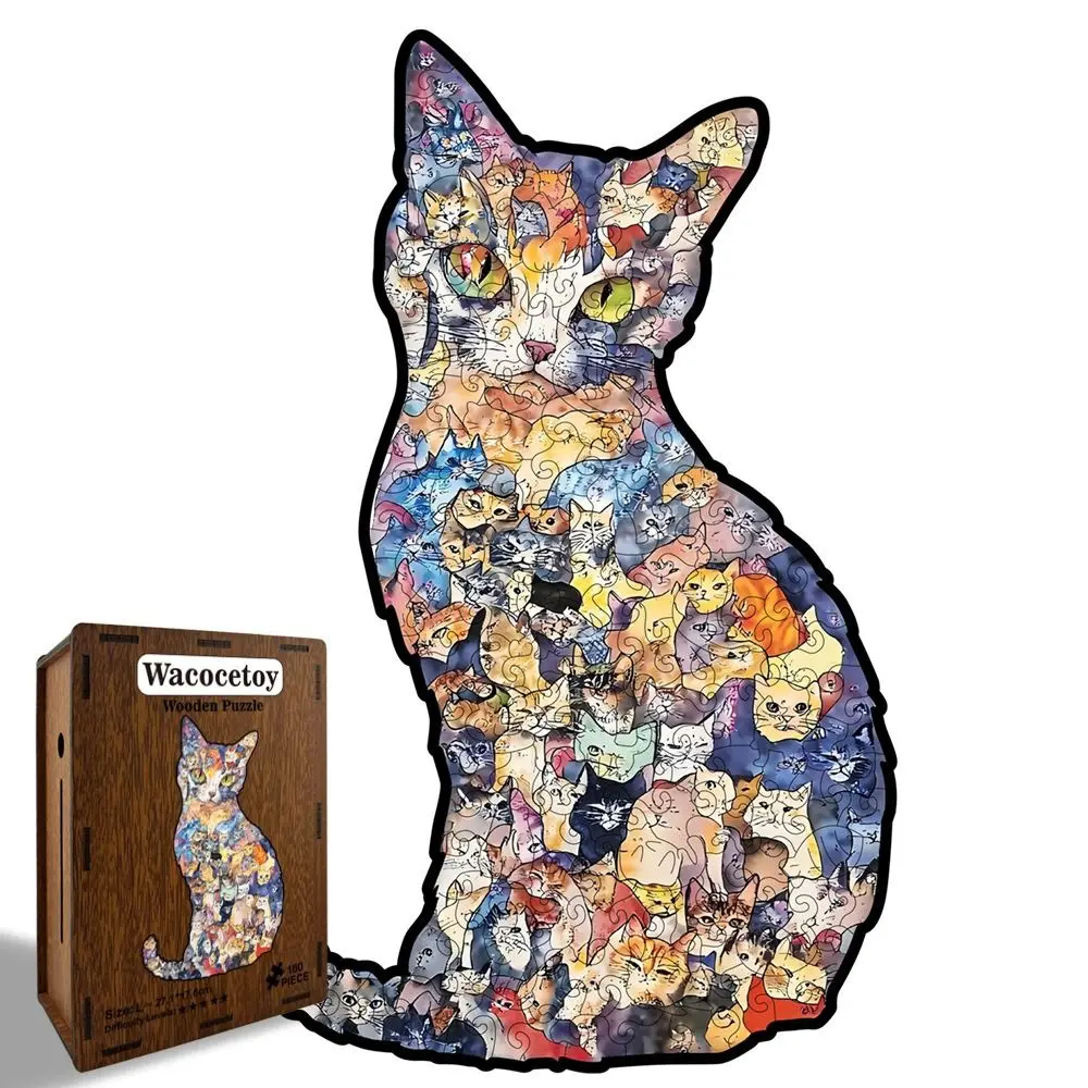 Vintage Morandi-colored Cat-shaped Puzzle Macaron Color Small Cat Puzzle Ornaments Cute Cat Jigsaw Puzzle Cut Cat Pieces
Vintage Morandi-colored Cat-shaped Puzzle Macaron Color Small Cat Puzzle Ornaments Cute Cat Jigsaw Puzzle Cut Cat Pieces