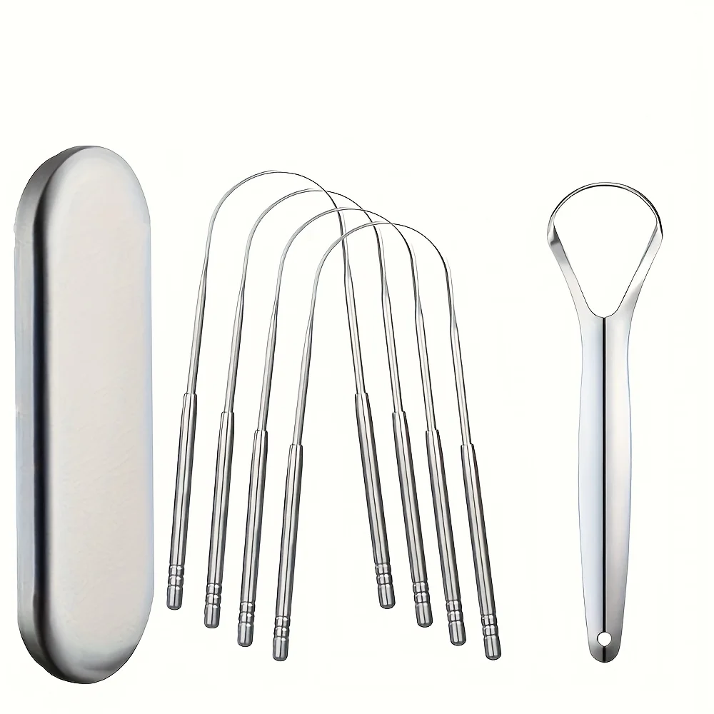 Набор скребков для языка из нержавеющей стали с коробкой для хранения — портативный, многоразовый, многоцелевой очиститель, подходит для мужчин и женщин, свежий
Набор скребков для языка из нержавеющей стали с коробкой для хранения — портативный, многоразовый, многоцелевой очиститель, подходит для мужчин и женщин, свежий