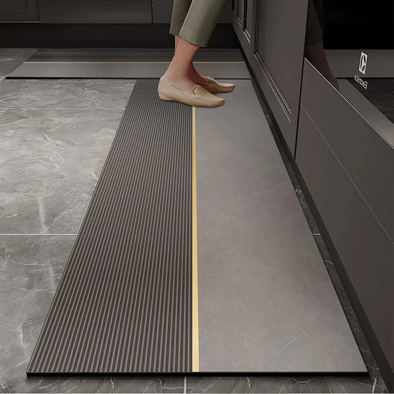 Kitchen Floor Mat Anti-slip Oil-proof Erasable Carpet Leather PVC Waterproof Rug Beige Line Texture Home Decoration Mats 주방 카펫
Kitchen Floor Mat Anti-slip Oil-proof Erasable Carpet Leather PVC Waterproof Rug Beige Line Texture Home Decoration Mats 주방 카펫