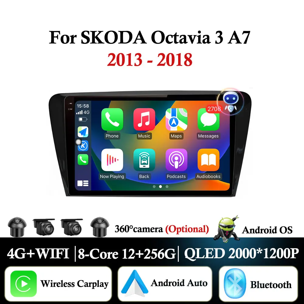 Android Auto для Skoda Octavia 3 A7 2013-2018 GPS Navi 4G + WIFI Автомобильный радиоприемник Навигация Мультимедийный видеоплеер DSP Стерео
Android Auto для Skoda Octavia 3 A7 2013-2018 GPS Navi 4G + WIFI Автомобильный радиоприемник Навигация Мультимедийный видеоплеер DSP Стерео