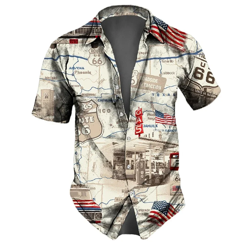 Men'S Shirt Route 66 Retro 3d Fashion Shirt For Man Hawaiian Shirt Short Sleeve Streetwear Button Tops Daily Party Men Clothing
Men'S Shirt Route 66 Retro 3d Fashion Shirt For Man Hawaiian Shirt Short Sleeve Streetwear Button Tops Daily Party Men Clothing