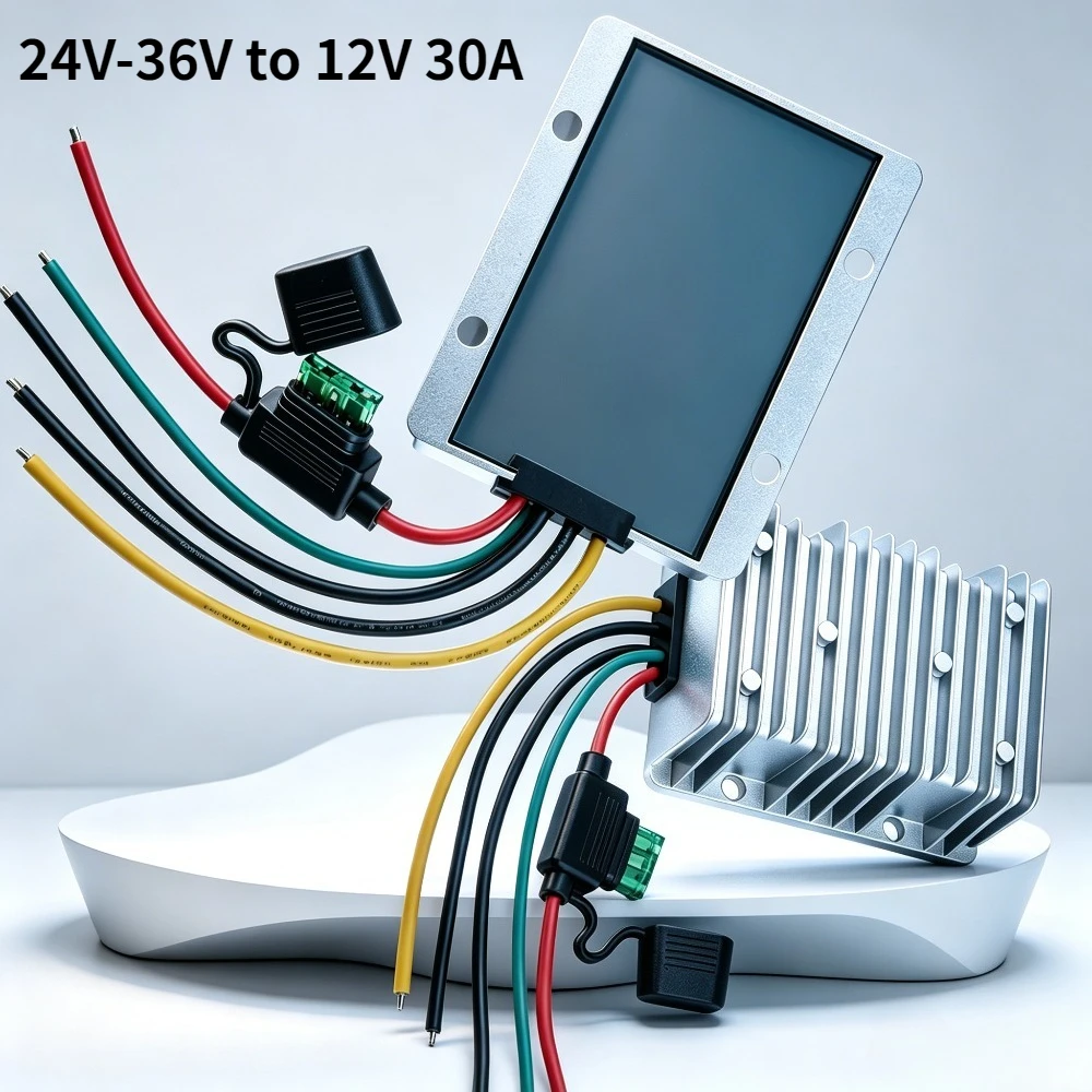 Acc-Control 30A DC 24V-36V to 12V Step Down Converter Golf Cart Voltage Reducer Regulator Buck Transformer Waterproof with Fuse
Acc-Control 30A DC 24V-36V to 12V Step Down Converter Golf Cart Voltage Reducer Regulator Buck Transformer Waterproof with Fuse