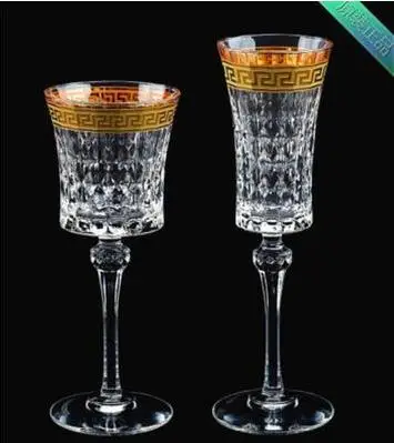 Czech Crystal Carved Highball Glass Whiskey Glass Champagne Glass Wine Glass European Style round Shape Golden Carving Colorf...
Czech Crystal Carved Highball Glass Whiskey Glass Champagne Glass Wine Glass European Style round Shape Golden Carving Colorf...