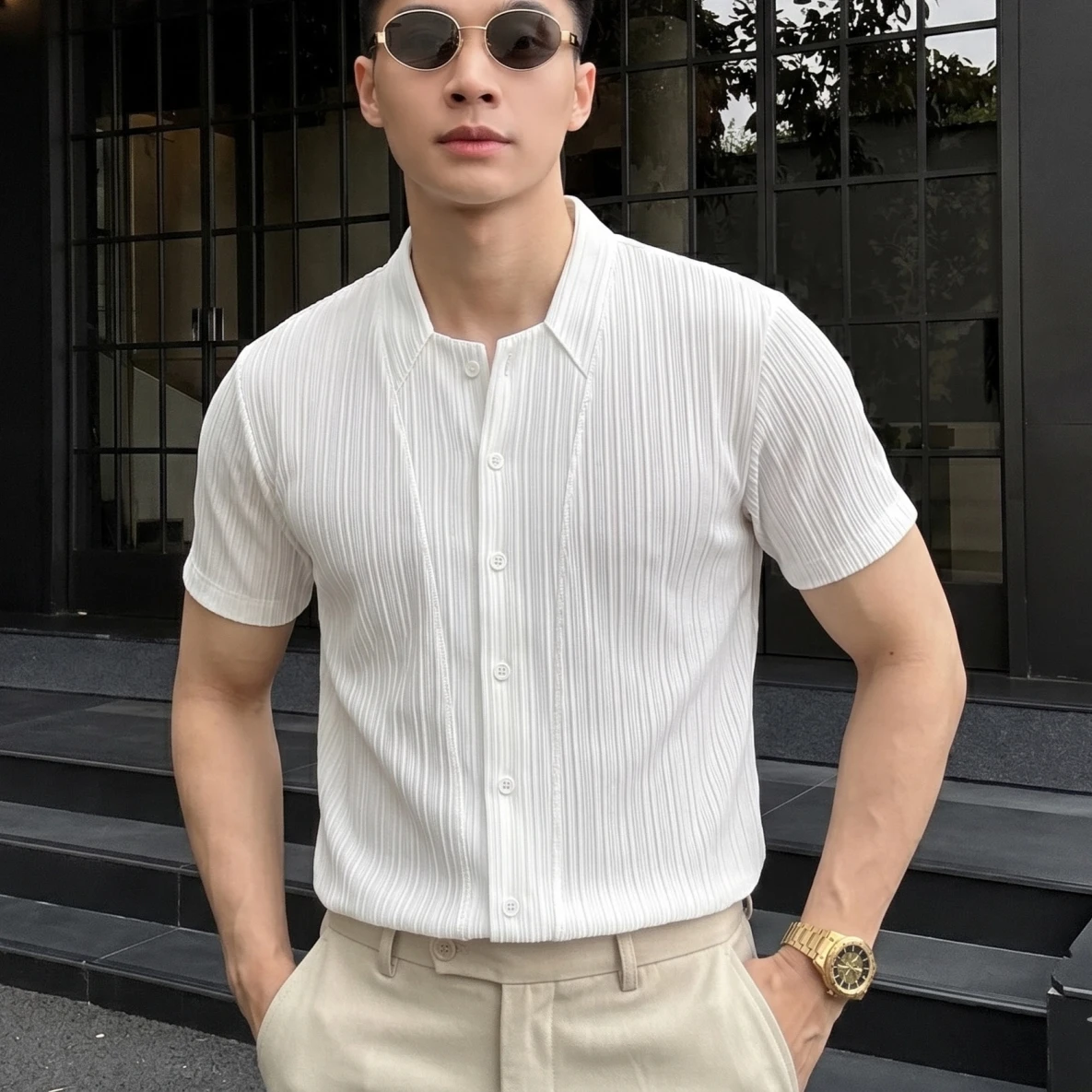 2026 Summer Collarless Short Sleeved Shirt for Men High Quality Casual Business Formal Shirts Social Party Blouse Men Clothing
2026 Summer Collarless Short Sleeved Shirt for Men High Quality Casual Business Formal Shirts Social Party Blouse Men Clothing