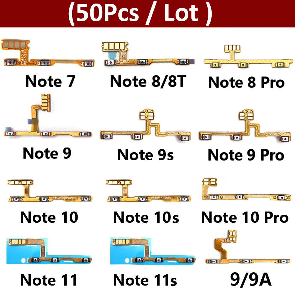 50Pcs, Volume Button Power Switch On Off Button Flex Cable For Xiaomi Redmi 7 7A 8 8A 9 9A Note 7 8 8T 9 10 10s 11 11s Pro 9s
50Pcs, Volume Button Power Switch On Off Button Flex Cable For Xiaomi Redmi 7 7A 8 8A 9 9A Note 7 8 8T 9 10 10s 11 11s Pro 9s