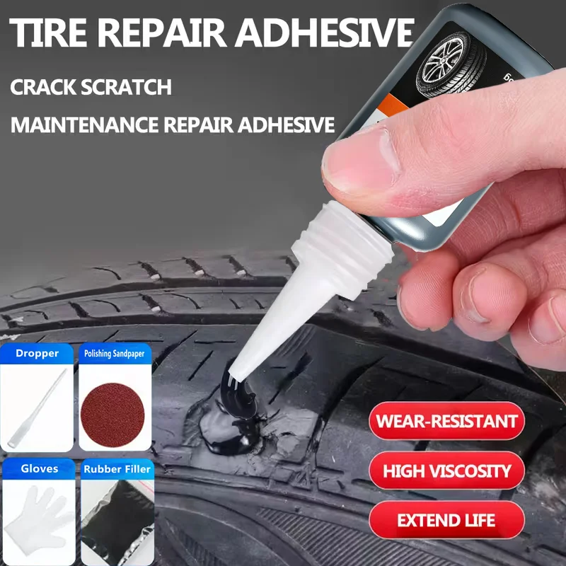 Tire Repair Glue Heavy-duty Rubber Adhesive Permanent Airtight Seal For Punctures Cracks Leaks Waterproof High Low Temperature R
Tire Repair Glue Heavy-duty Rubber Adhesive Permanent Airtight Seal For Punctures Cracks Leaks Waterproof High Low Temperature R