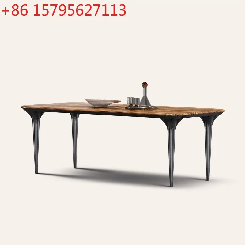 Italian minimalist walnut solid wood dining table villa living room household rectangular dining table natural marble dining
Italian minimalist walnut solid wood dining table villa living room household rectangular dining table natural marble dining