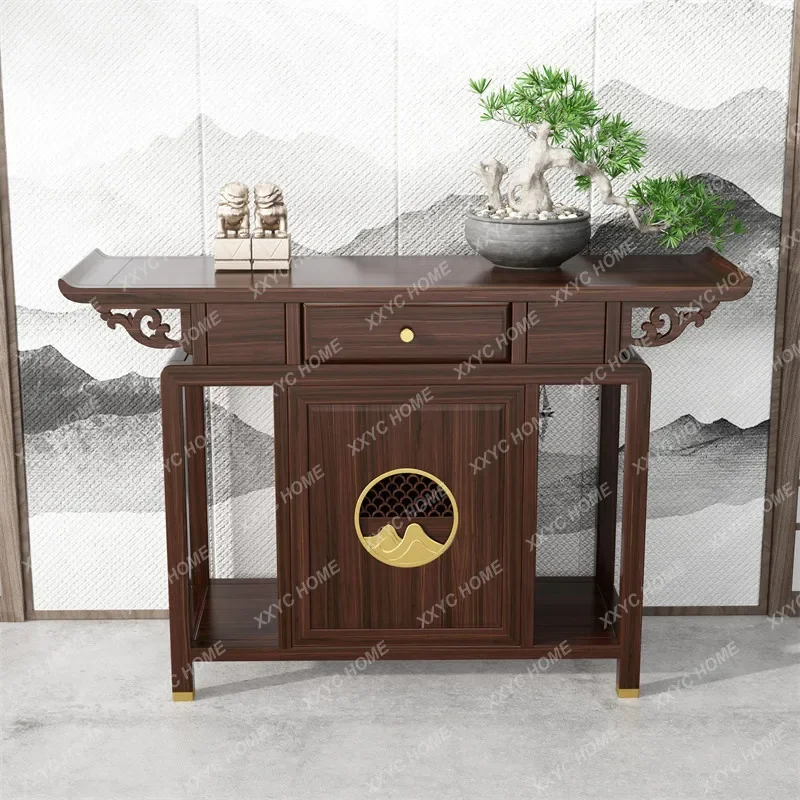 New Chinese-style entrance cabinet ebony entrance hall entrance locker end view table
New Chinese-style entrance cabinet ebony entrance hall entrance locker end view table