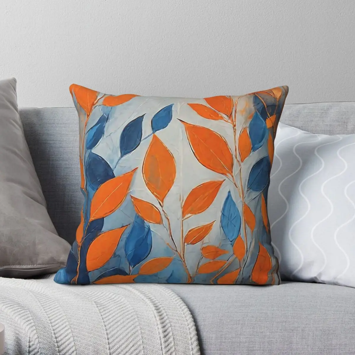 Abstract Orange Blue Leaves Square Pillowcase Polyester Linen Velvet Printed Zip Decor Pillow Case Sofa Cushion Case
Abstract Orange Blue Leaves Square Pillowcase Polyester Linen Velvet Printed Zip Decor Pillow Case Sofa Cushion Case