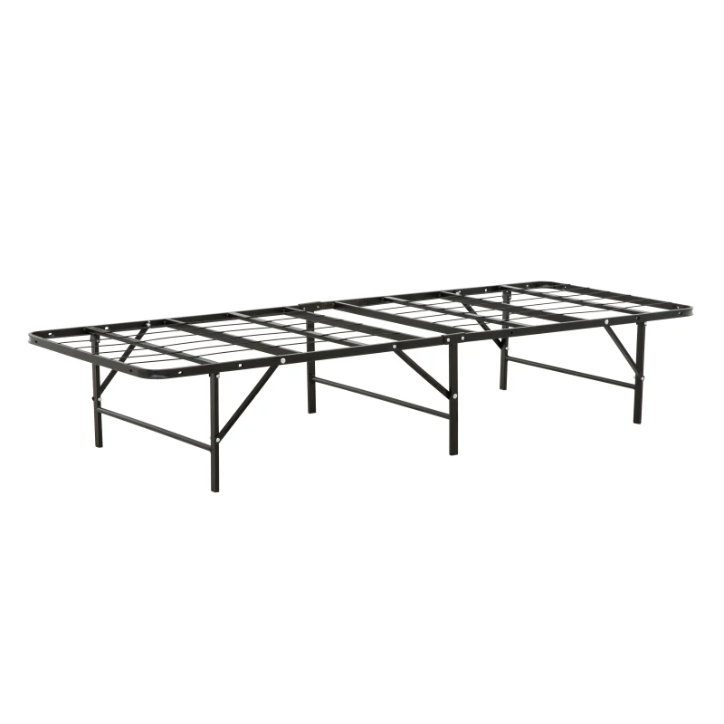 Metal Mattress Foundation Bed Frame, Twin Size Bed Base for Kids Room, Guest Room, Black
Metal Mattress Foundation Bed Frame, Twin Size Bed Base for Kids Room, Guest Room, Black