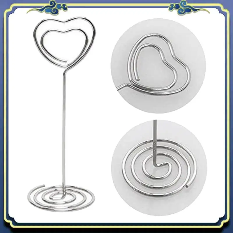 Portable 120 Pcs Card Holder Heart Shape Table Picture Stand Wire Tabletop Photo Holder Menu Clips,Silver
Portable 120 Pcs Card Holder Heart Shape Table Picture Stand Wire Tabletop Photo Holder Menu Clips,Silver