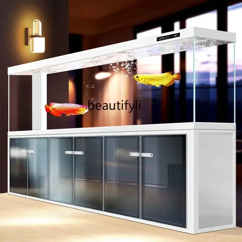 Ultra-white glass bottom filter cylinder integrated stretch bar living room industrial dragon fish tank large water-freeAA
Ultra-white glass bottom filter cylinder integrated stretch bar living room industrial dragon fish tank large water-freeAA