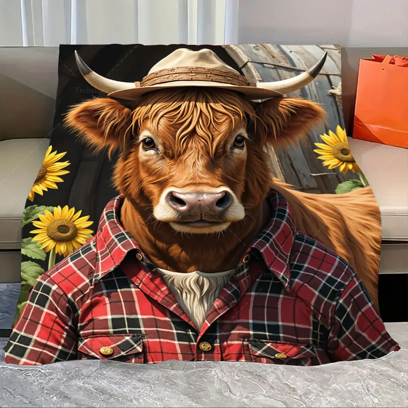 1pc Flannel Blanket Rustic Cowboy Cow Plaid Shirt Blanket with Sunflowers and Barn Scene
1pc Flannel Blanket Rustic Cowboy Cow Plaid Shirt Blanket with Sunflowers and Barn Scene