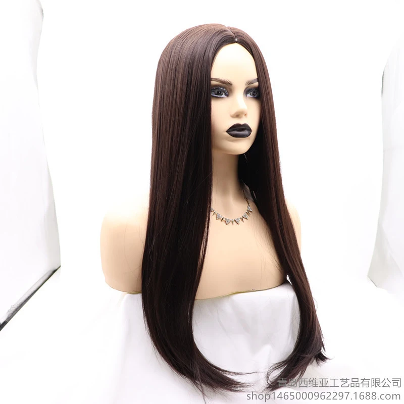 Matte high-temperature synthetic fiber machine-made , women's middle-parted long straight hair, everyday full-head wig
Matte high-temperature synthetic fiber machine-made , women's middle-parted long straight hair, everyday full-head wig