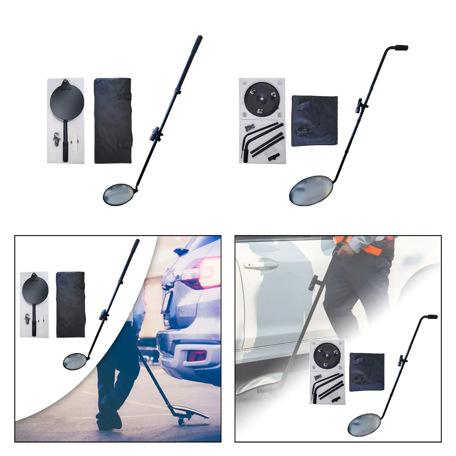 Inspection Mirror Telescoping Extendable with Light LED Lighted Inspection Mirror for Home Inspector Eyelashes Parts Observation