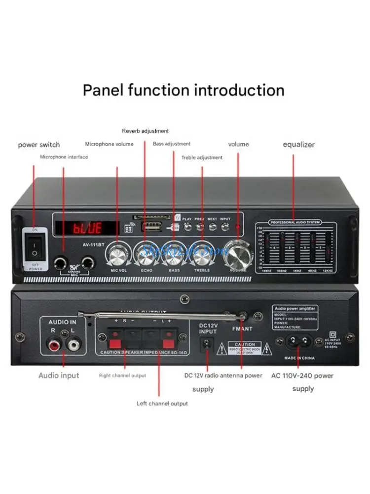 E65E 2.0Channel Stereo Bluetooth-compatible Amplifier Receiver For KTV Parties
E65E 2.0Channel Stereo Bluetooth-compatible Amplifier Receiver For KTV Parties