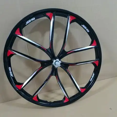 24/26 Inch Aluminum Magnesium Alloy Solid Tire Wheel Hub Bicycle Integrated Wheel Hub Front Wheel Hub Bicycle Accessories