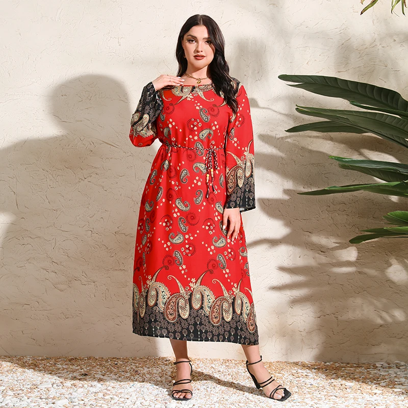 Plus Size Floral Print Long Sleeve Maxi Long Bohemian Casual Dresses for Women Spring Summer Dress Kaftan Dubai Islamic Vestidos
Plus Size Floral Print Long Sleeve Maxi Long Bohemian Casual Dresses for Women Spring Summer Dress Kaftan Dubai Islamic Vestidos