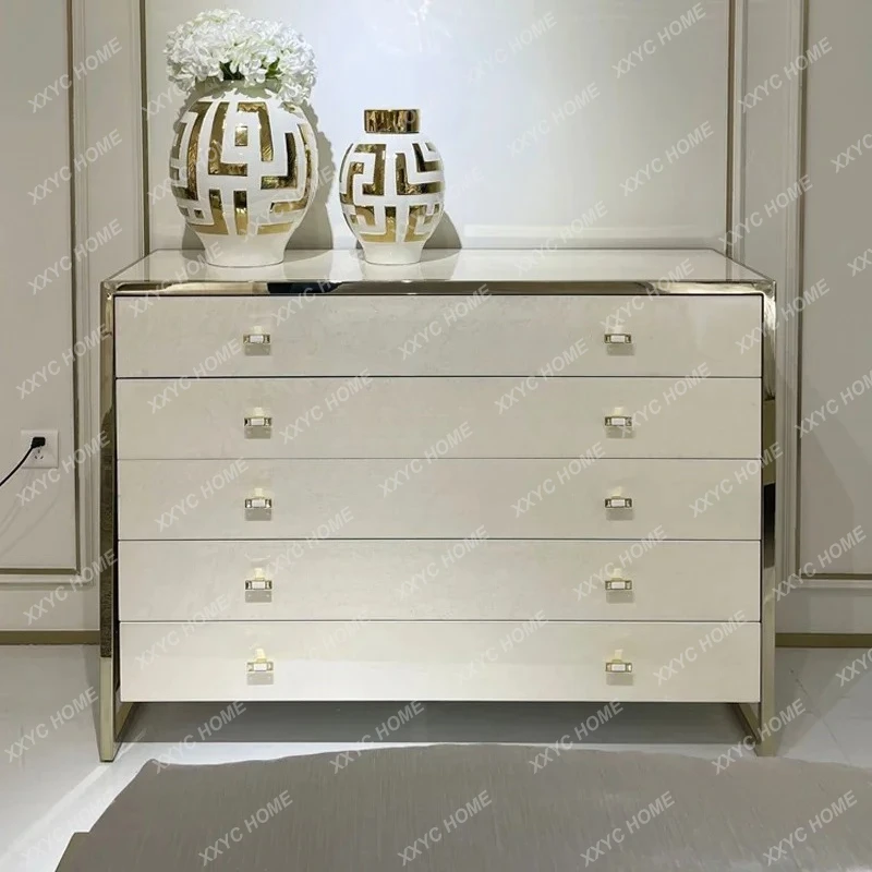 L light luxury chest of drawers solid wood two-color locker living room entrance dining side cabinet
L light luxury chest of drawers solid wood two-color locker living room entrance dining side cabinet