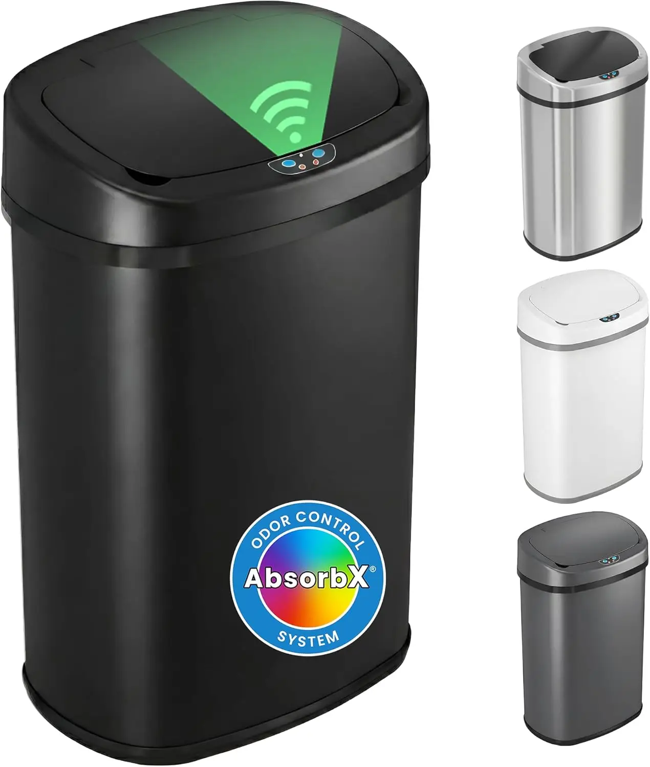 13 Gallon Touchless Trash Can with Odor Filter, 50L Motion Sensor Kitchen Wastebasket, Hands-Free, Soft-Close Lid, Matte Black
13 Gallon Touchless Trash Can with Odor Filter, 50L Motion Sensor Kitchen Wastebasket, Hands-Free, Soft-Close Lid, Matte Black