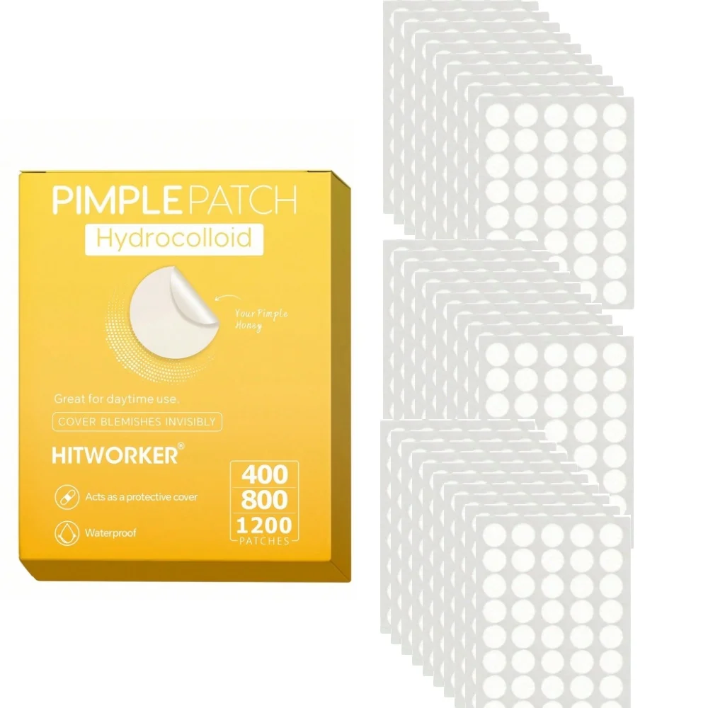 400/800/1200 Patches Hydrocolloid Acne Patches, Blemishes Pimples Covering Patch Invisible Acne Patches
400/800/1200 Patches Hydrocolloid Acne Patches, Blemishes Pimples Covering Patch Invisible Acne Patches