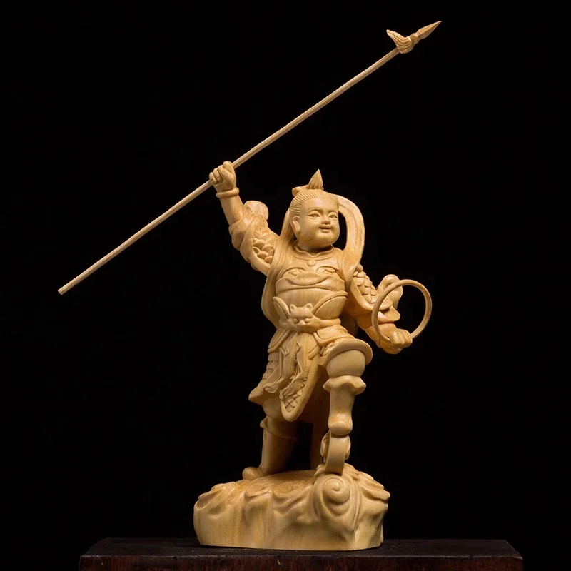 Hand Carved Wooden Nezha Statue Figurine - Traditional Chinese Art Ornament Home Living Room Desk Decor Creative Car Ornament
Hand Carved Wooden Nezha Statue Figurine - Traditional Chinese Art Ornament Home Living Room Desk Decor Creative Car Ornament