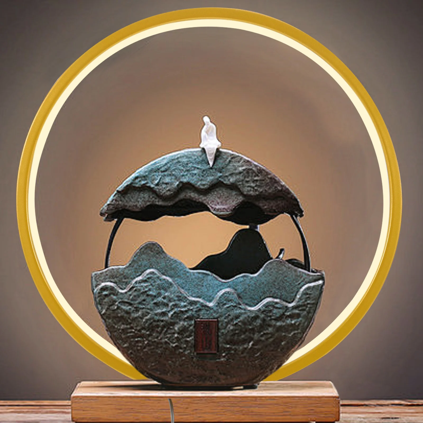 LED Light Ring USB Lamp Backflow Incense Burner 30cm Diameter Aromatherapy Zen Waterfall Holder for Living Room Office
LED Light Ring USB Lamp Backflow Incense Burner 30cm Diameter Aromatherapy Zen Waterfall Holder for Living Room Office
