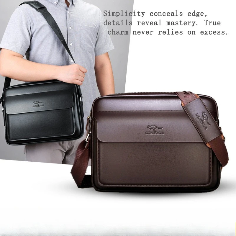 PU leather retro men's single-shoulder bag, large capacity, portable, business style, horizontal briefcase, crossbody bag
PU leather retro men's single-shoulder bag, large capacity, portable, business style, horizontal briefcase, crossbody bag