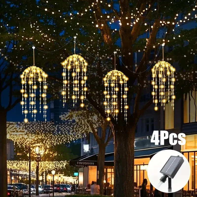 Solar Jellyfish Lights 4pcs Solar Waterproof Outdoor Hanging Home Garden Decoration Lights With 8 Modes for Courtyard Trees
Solar Jellyfish Lights 4pcs Solar Waterproof Outdoor Hanging Home Garden Decoration Lights With 8 Modes for Courtyard Trees